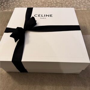 Celine White Box with Black Ribbon